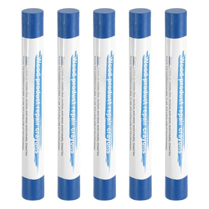 HARFINGTON 5pcs Wood Filler Sticks Wooden Wax Touch Up Furniture Repair Crayons for Scratch Hole Wood, Sapphire - color: Sapphire