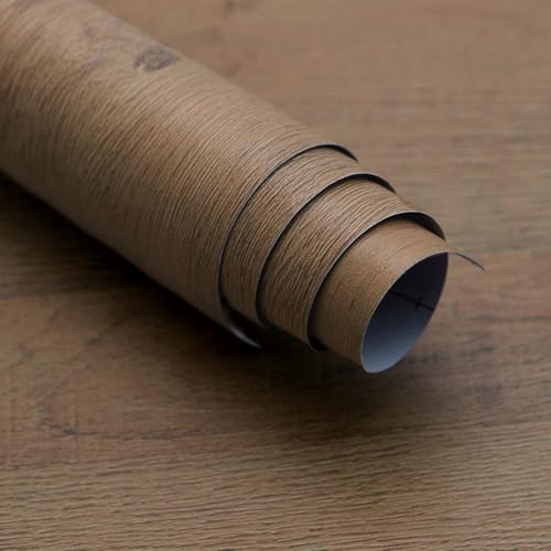 Boobest Extra Wide 48"x354" Dark Wood Contact Paper Brown Wood Vinyl - color: Brown, size: 48" x 354.3"