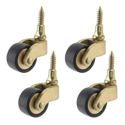 Semetall 4 Pcs Brass Caster Stem Wheels - style: A-218