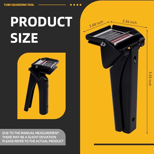 TENGBASE Silicone Extrusion Tool for RTV Tubes, 2.5" Industrial Dispenser - color: Black
