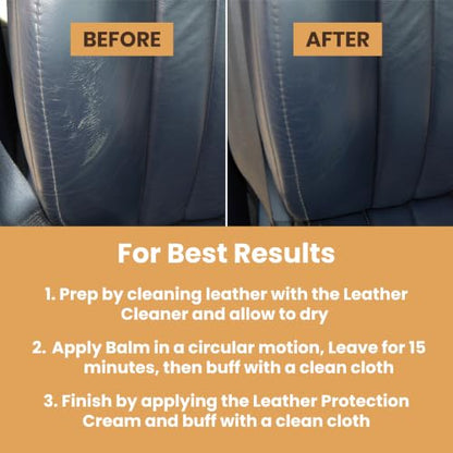 Furniture Clinic Leather Recoloring Balm, Dark Grey Leather Dye - color: Dark Grey, size: Balm
