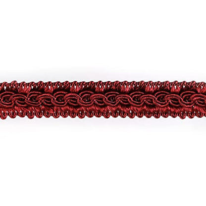 6.5 Yard Handmade Basic Trim,0.59" Diameter Gimp Braid-Red - color: red, size: 6.5