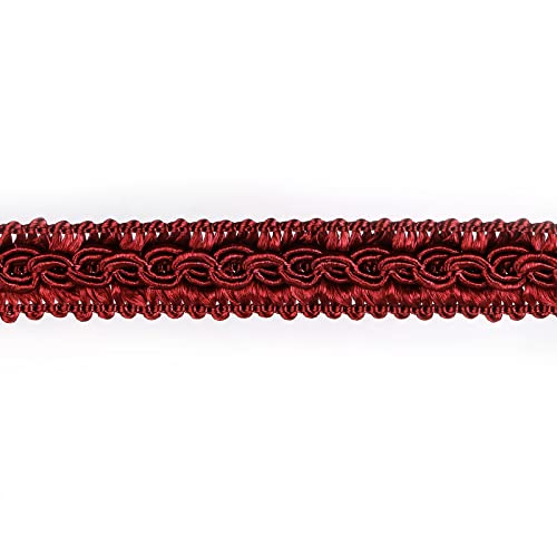 13 Yard Handmade Basic Trim,0.59" Diameter Gimp Braid-Red - color: red, size: 13