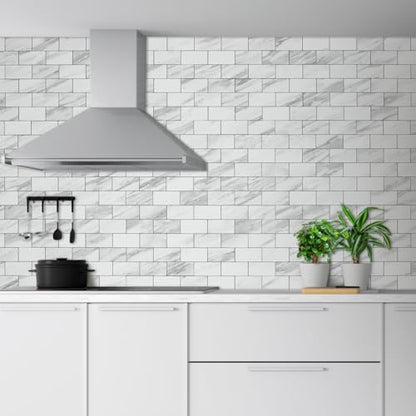 DICOFUN 1 Sheet White Stone Peel and Stick Backsplash Wall Tile, 12"x12" Thick PVC Subway Tile Backsplash for Kitchen and Bathroom - color: White Stone, size: 1 Sheet, 12"x12"x0.12"
