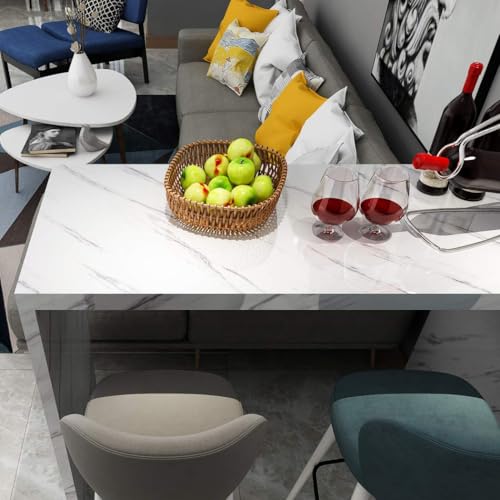 YENHOME 30x118 Inch White Marble Contact Paper for Countertops Waterproof Self Adhesive Marble Wallpaper Marble Contact Paper Peel and Stick Countertops Wrap for Kitchen Counter Glossy Marble Paper - size: 30" x 118"