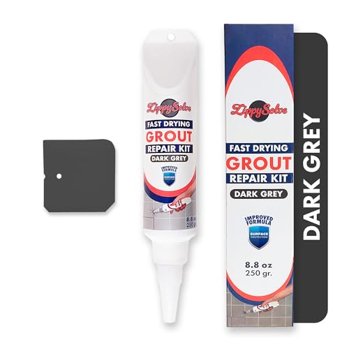 ZippySolve Tile Grout Repair Kit, Refresh Tile (8.8oz Dark Grey/Anthracite) - color: Dark Grey / Anthracite