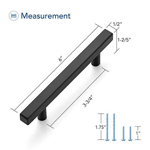 Ravinte 30 Pack Black Cabinet Pulls, 3-3/4 in Kitchen Pulls for Cabinet - size: 3-3/4 IN HOLE CENTER