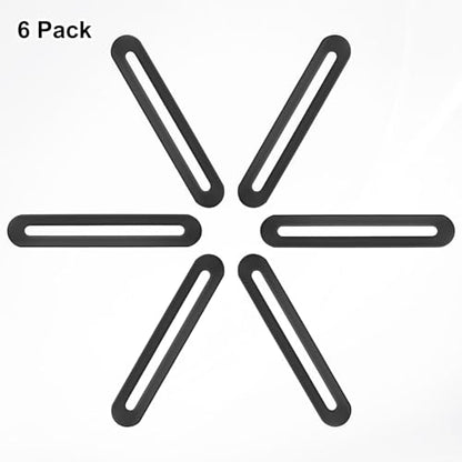M METERXITY 6-Pack Flat Mending Plate Support 4.33x0.75in, Black - color: Black, size: 110 x 19mm
