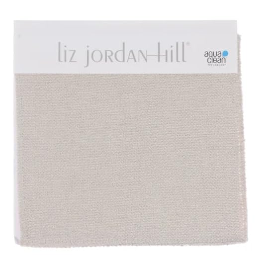 Liz Jordan Hill Luxury Ivory Chenille Stain Resistant Aquaclean Upholstery Fabric by the Yard Material for Home, Auto, Rv, Sofa, Chair -AC Spirit, Ivory 02