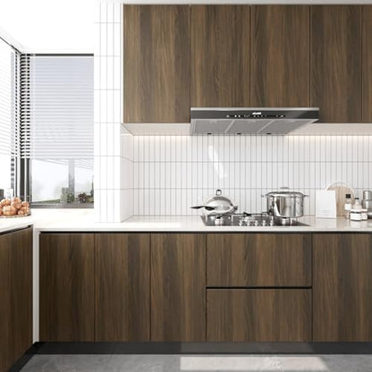 Dark Brown Wood Wallpaper for Furniture Wood Grain Contact Paper - color: Dark Brown, size: 15.7"W x 354"L