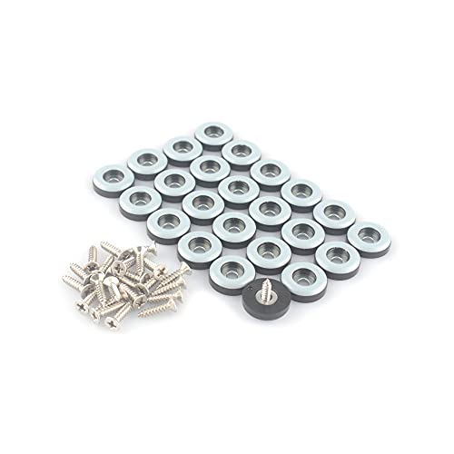 Teflon Furniture Sliders Pads(24 Pack 3/4 inch(19mm) Base),Table/Chair/Cabinet/Sofa Small Size PTFE Glides,Stainless Steel Screw on Protect The Floor,Heavy Duty Sliding Block for Furniture - size: 24 Pack 3/4 inch(19mm) Base