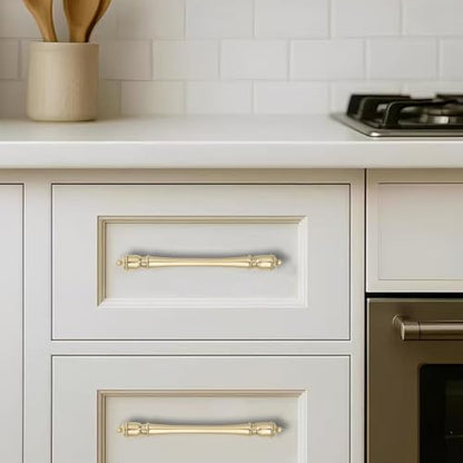 khtumeware 10 Pack 3-1/2 inch(89mm) Hole Center Brushed Gold Cabinet Pulls Heavy-Duty Solid Matte Gold Cabinet Hardware Drawer Pulls Hardware Suitable for Kitchens bathrooms and Dressing Tables - color: Brushed Gold, size: 3-1/2inch(89mm) hole center