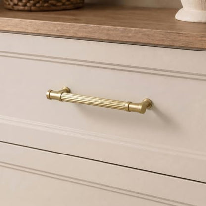 Goo-Ki 6 Pack Stripes Cabinet Pulls Champagne Bronze Drawer Handles, 7.56 Inch c-c Modern Dresser Pulls Zinc Alloy & Aluminium Kitchen Cabinet Hardware,3210UBR-192 - color: Champagne Bronze, size: 7.56"(192mm) Center-Center