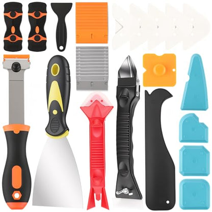 5-In-1 Caulking Tool Kit With Razor Scraper, Silicone Finishing - size: Basic Kit