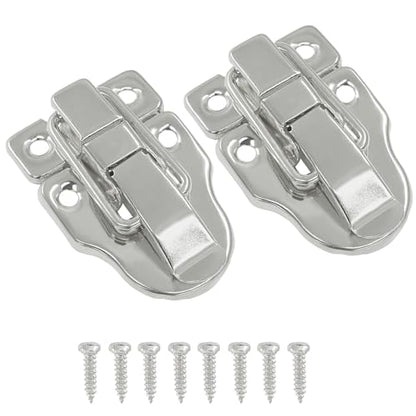 Retro Duckbilled Hasp Latch, Silver, 2 Pack - color: Silver