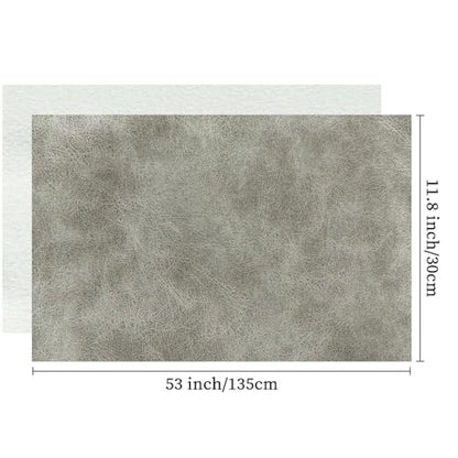XHT 30 x 135 cm Suede PU Faux Leather Fabric, Soft Smooth Crafts Synthetic Fabric for DIY Handicraft Wallets Bags Making (Gray) - color: Gray