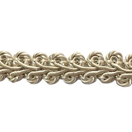 BEL AVENIR Braid Trim Beige 1/2 inch 13.6 Yards French Gimp Trim - color: Beige