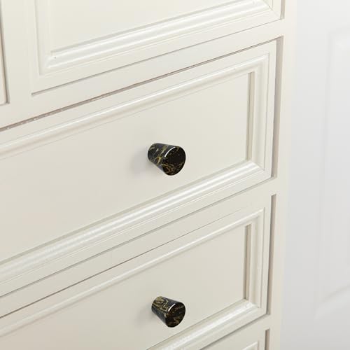homdiy 10 Pack Black Gold Speckled Cabinet Knobs Dresser Knobs - color: Black Gold Speckled