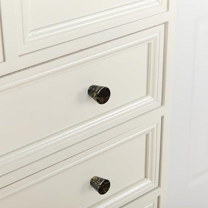 homdiy 10 Pack Black Gold Speckled Cabinet Knobs Dresser Knobs - color: Black Gold Speckled