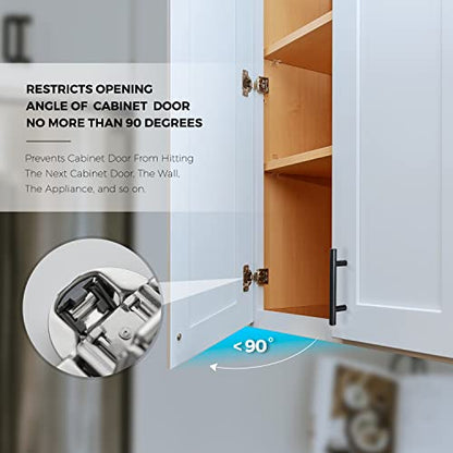 86 Degree Cabinet Door Angle Restriction for Soft Close Hinges,20 Pack