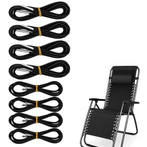 JIEYAO 8Pcs Universal Replacement Elastic Cords for Zero Gravity Chair