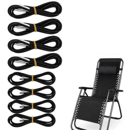 JIEYAO 8Pcs Universal Replacement Elastic Cords for Zero Gravity Chair