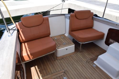 Marine Vinyl Fabric Waterproof Leather Material 55"×48" Brown - color: Brown, size: 108"×54"