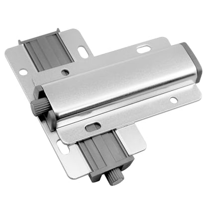 for Push Door Locks Cabinet Door Poppers Heavy Duty Touch Latch Press Door Lock for Drawer Closing Press Cabinet Hardware 2PCS (Silver)