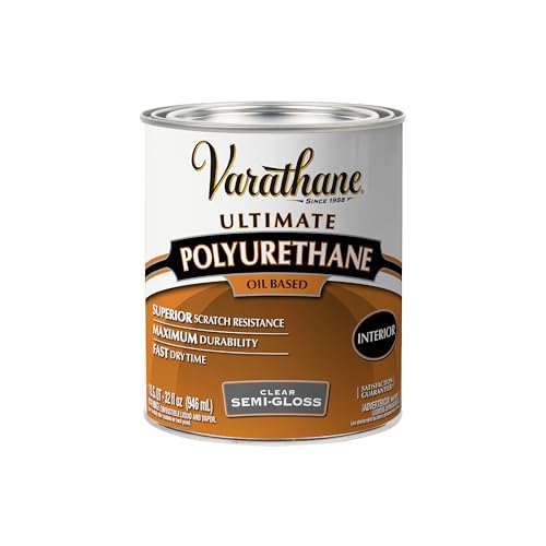 Varathane Semi-Gloss Interior Polyurethane - size: Quart (Pack of 1), style: Semi-Gloss
