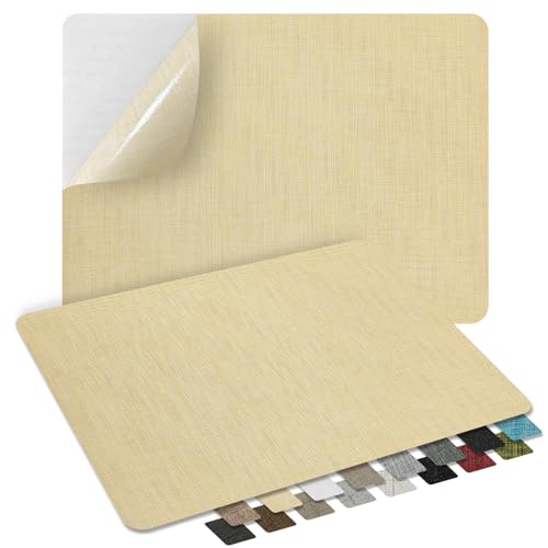 2Pcs Self-Adhesive Linen Fabric Patches, Quick Repair for Sofas, Tents, Car Seats/8" x 11", Light Beige - color: Light Beige