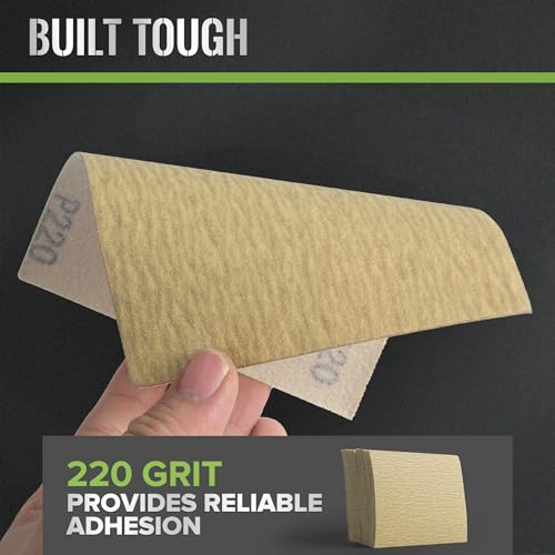 1/4 Sheet Sandpaper 4.5 x 5.5 Inch Palm Sander Paper 40PCS 220 Grit Sanding Sheets for Palm Sanders Sand Paper for Woodworking,Automotive,Metal - style: 220grit