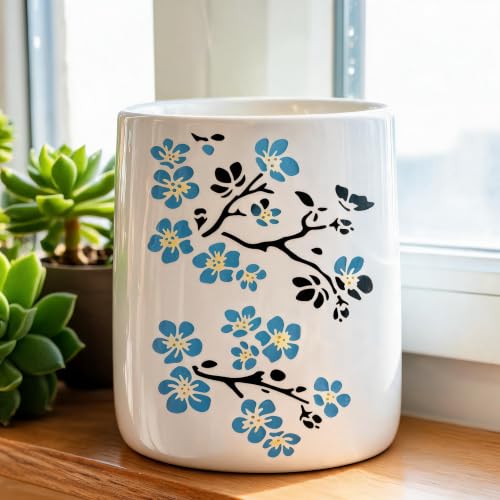 TIAMECH A4 Reusable Cherry Blossom Stencil for Painting - style: Cherry Blossom Twig
