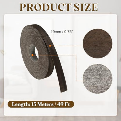 uxcell 3/4 Inch x 49ft Wood Veneer Edge Banding Pre-Glued Flexible Strips - size: 3/4 Inch x 49ft