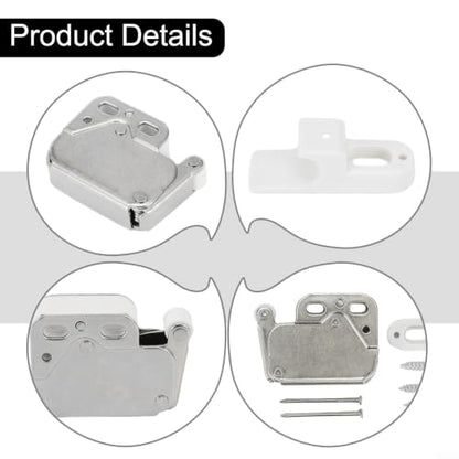 Spring Loaded Touch Latch For Cabinet Doors, Push Lock Catch Mechanism