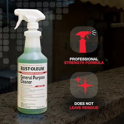 Rust-Oleum Professional Cleaners General Purpose Cleaner | Trigger Spray 32 oz Carafe Bottle | Professional Strength | Ready to Use - size: 32 Fl Oz (Pack of 1)