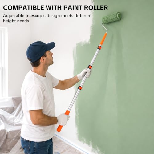 Wesquer Paint Roller Kit with Extension Pole Wall Painting Supplies Set