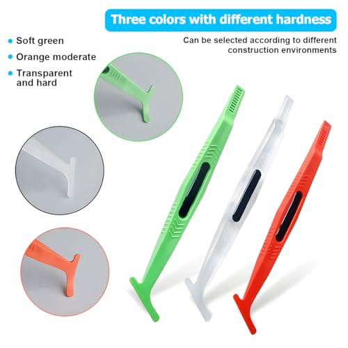 Zpana Car Micro Wrapping Squeegee Curves Set, 3PCS Flexible Vehicle Vinyl Slot Tint Tool Kit with Different Hardness, Universal Automotive Accessories for Film Installation Seal Tucking