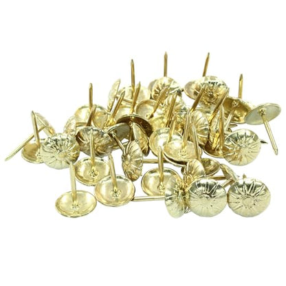 100 Pcs, 7/16 Inch Upholstery Tacks, Gold - color: Gold