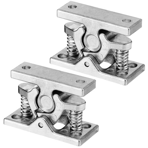 Relaxweex 2 Pcs RV Door Catch Trailer Door Latch Zinc Alloy Trailer Doors Latch Spring Loaded Double Roller Catch Easy to Lock Stop for Trailers Boat Garage Garden Bedroom Cabinet Home Use