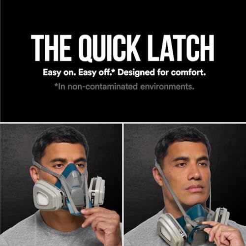 3M P95/OV Paint Project Quick Latch Reusable Respirator 6502, Medium, 1-Kit