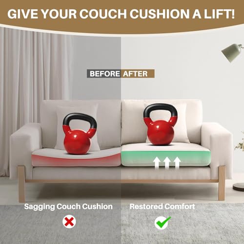 Couch Cushion Support for Sagging Cushions, 22''x22''x2 40D&35D