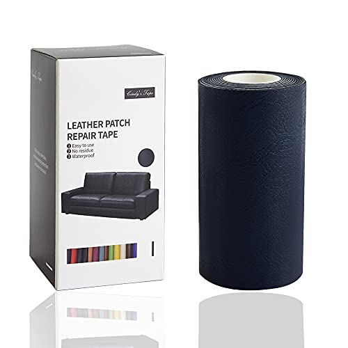 Leather Repair Tape kit Self Adhesive Patch Heavy Duty Retro Dark Blue 4 x 60 inch for Couch Furniture Computer Chair - color: Retro Blue, size: 4*60 inch