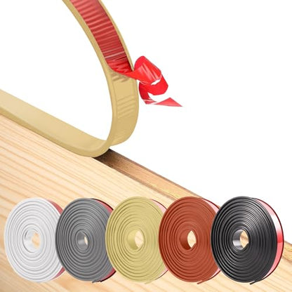 RONSEN U-Shape Edge Banding, Self-Adhesive Countertop Edge Trim 16.4ft - color: Beige, size: 9mm (3/8″)
