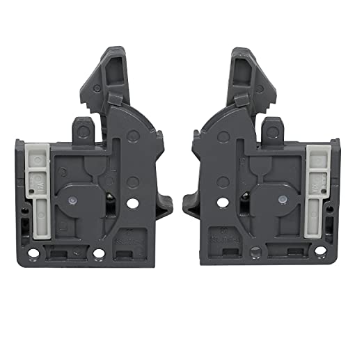 Pair of DTC Undermount Drawer Slide Plastic Front Locking Devices, Grey