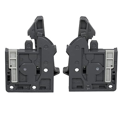 Pair of DTC Undermount Drawer Slide Plastic Front Locking Devices, Grey