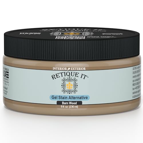 Retique It Wood'n Stain - Liquid Wood Gel Stain Interior/Exterior (08 oz (Half-Pint), 45 Barn Wood)