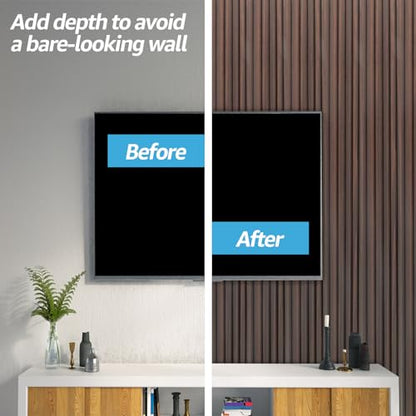 Art3d 48 x 6 in WPC Wood Slat Wall Panels, 3D Wall Accents, 16-Pack, Walnut - color: Walnut, size: 48" * 6"