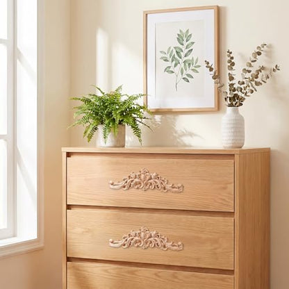 2 Pieces Wood Appliques, Unpainted Wood Moldings & Trims