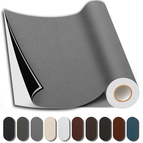 Leather Repair Kits, Large Vinyl Repair Patch for Couches Furniture - color: Grey, size: 17X79 inch