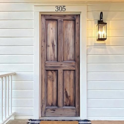 arricraft 2 Sheets Self-Adhesive Door Sticker, 31.5x78.7inch Dilapidated Wooden Doors Pattern Door Murals Stickers PVC Removable Wallpaper Decoration for Bedrooms Living Room - style: Dilapidated Wooden Door